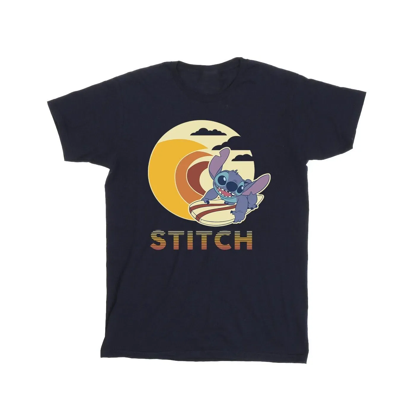 Футболка для девочек с принтом Lilo & Stitch Disney, темно-синий — фото 2
