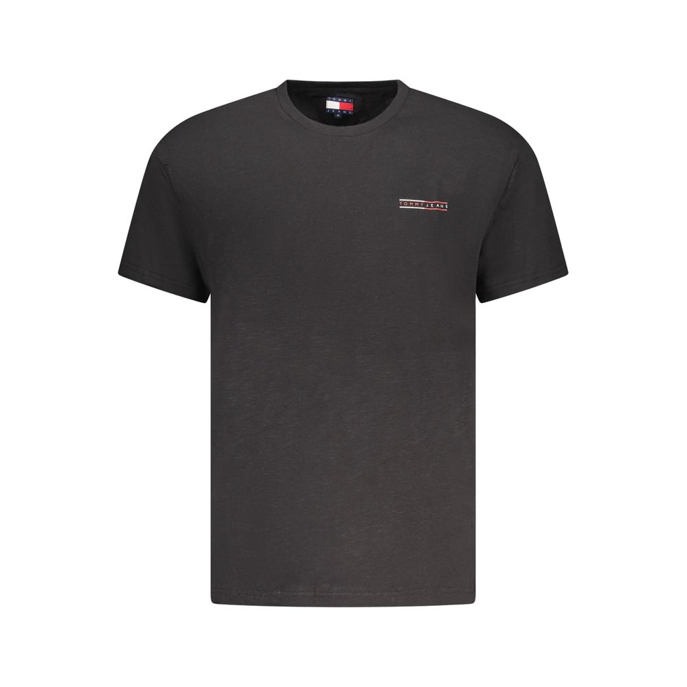 

Черная хлопковая мужская футболка Tommy Hilfiger, Black