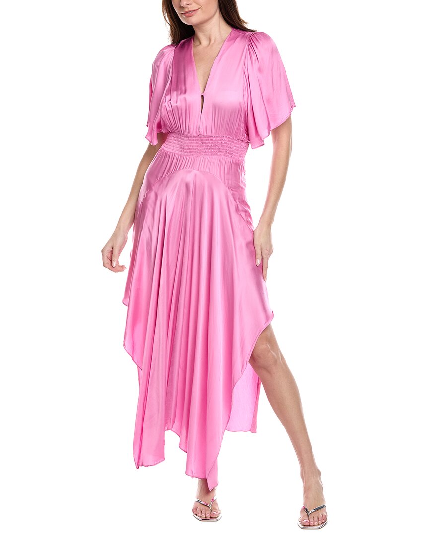 

Платье-макси Maje из тканого материала, розовый