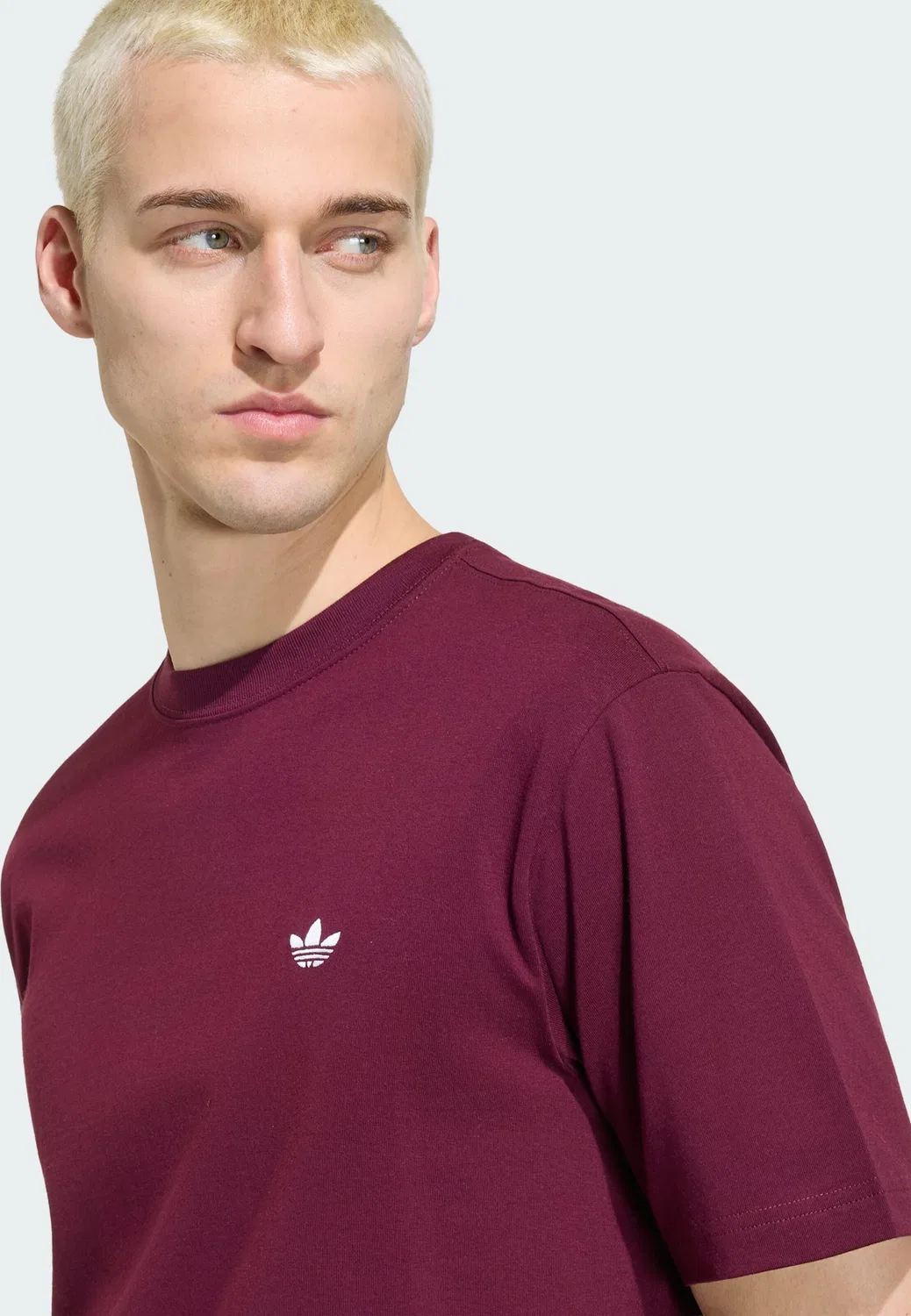 Футболка Adidas Originals Trefoil Essentials в бордовом цвете — фото 4