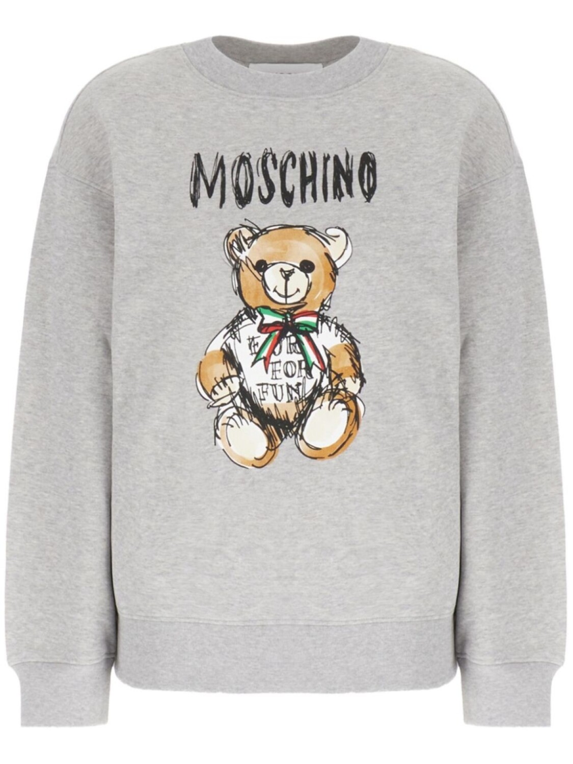 

Толстовка с принтом плюшевого мишки Moschino, серый