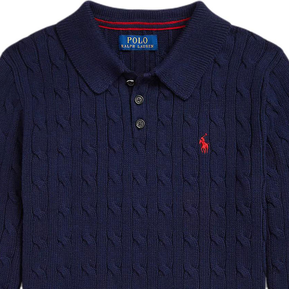 

Футболка с длинным рукавом синяя детская Polo Ralph Lauren