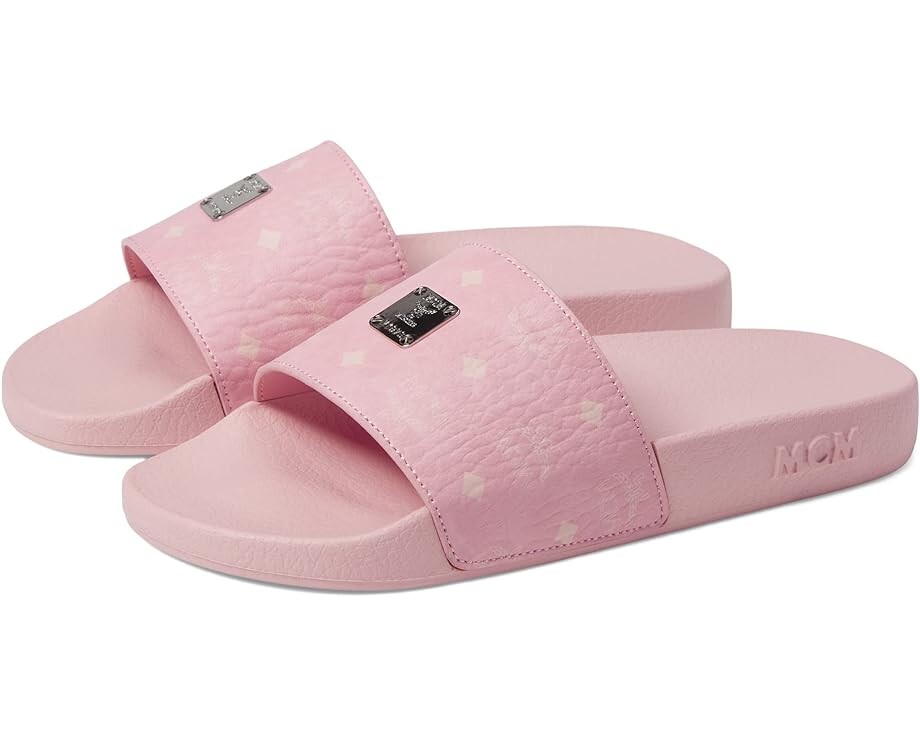 

Сандалии MCM MCM Collection Visetos Slide, цвет Blossom Pink