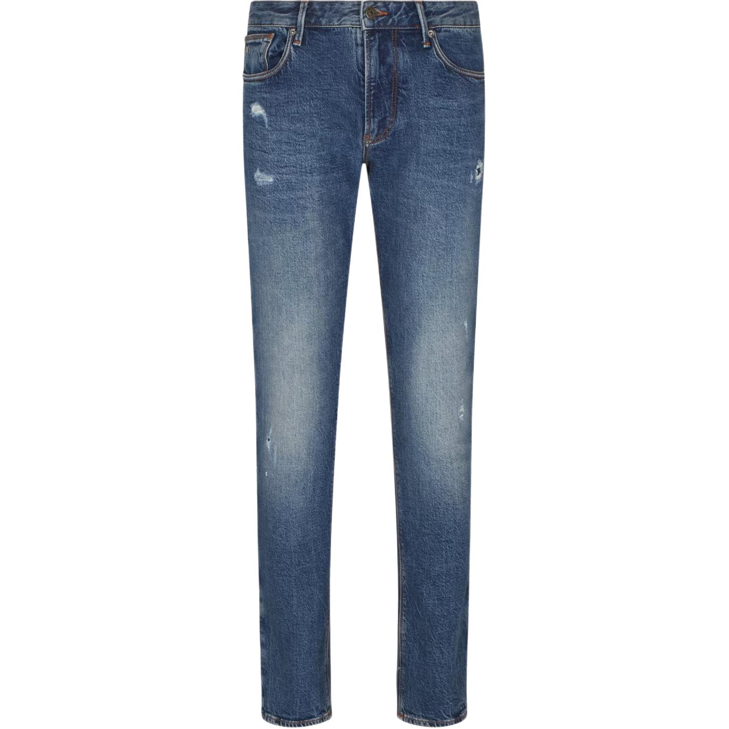Джинсы J06 Slim fit Ripped EMPORIO ARMANI, синий