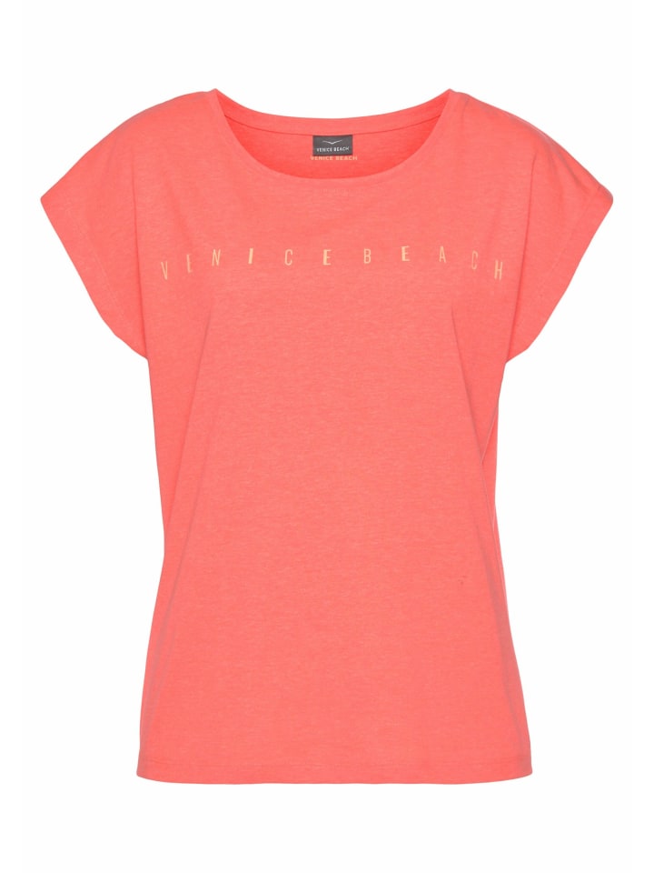 

Рубашка с короткими рукавами кораллового цвета Venice Beach