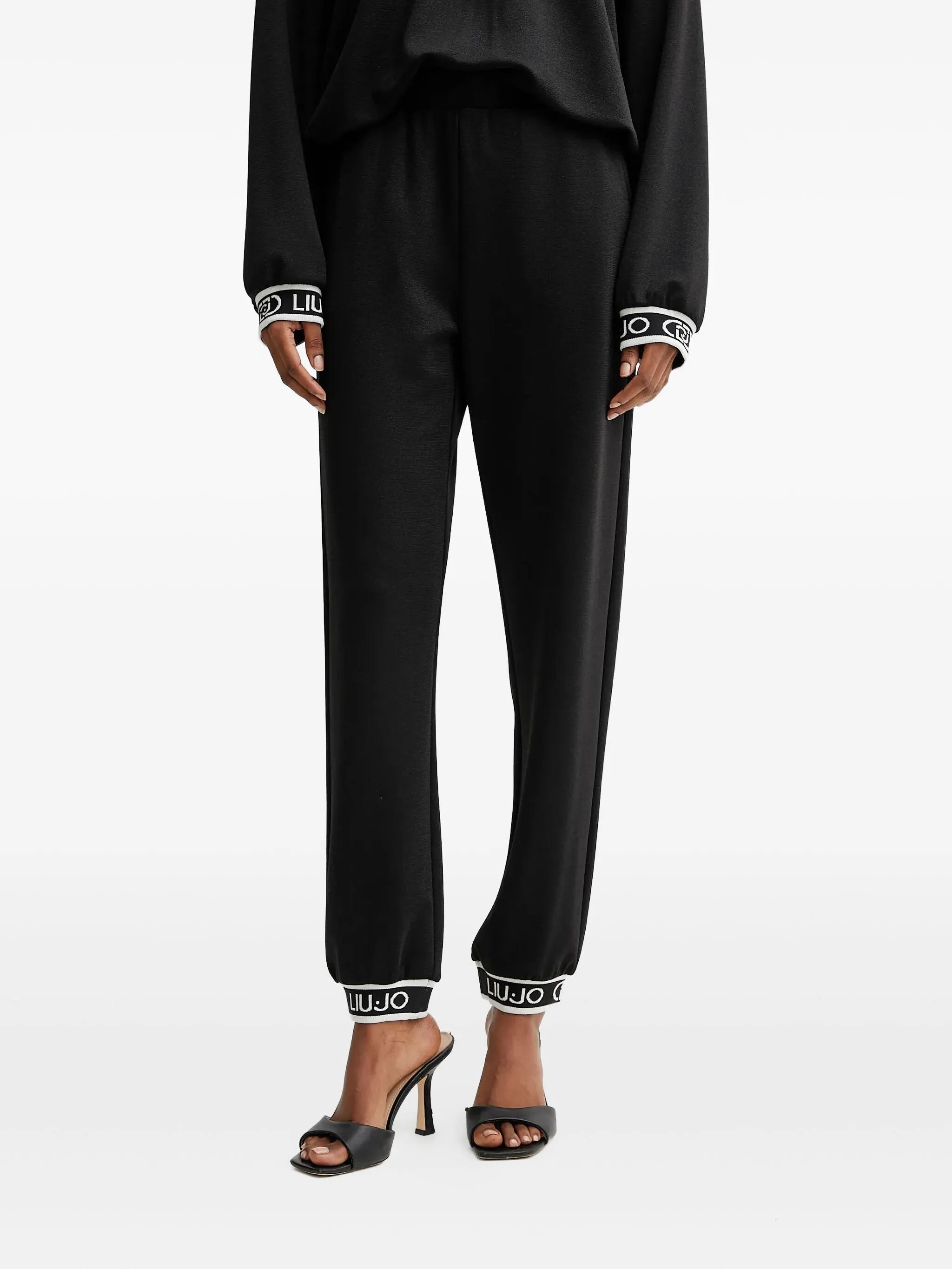 

Брюки с отделкой логотипом Liu Jo, черный