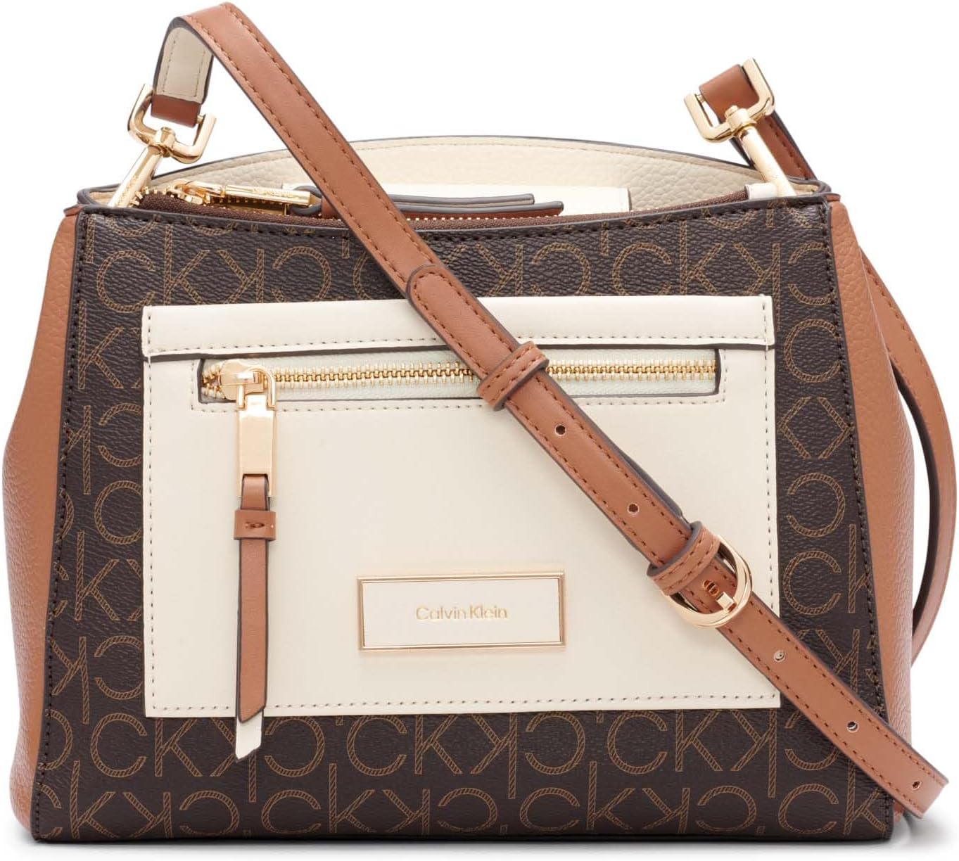

Женская сумка через плечо Calvin Klein Hadley с тремя отделениями, Brown/Khaki/Caramel/White, Хаки, Женская сумка через плечо Calvin Klein Hadley с тремя отделениями, Brown/Khaki/Caramel/White