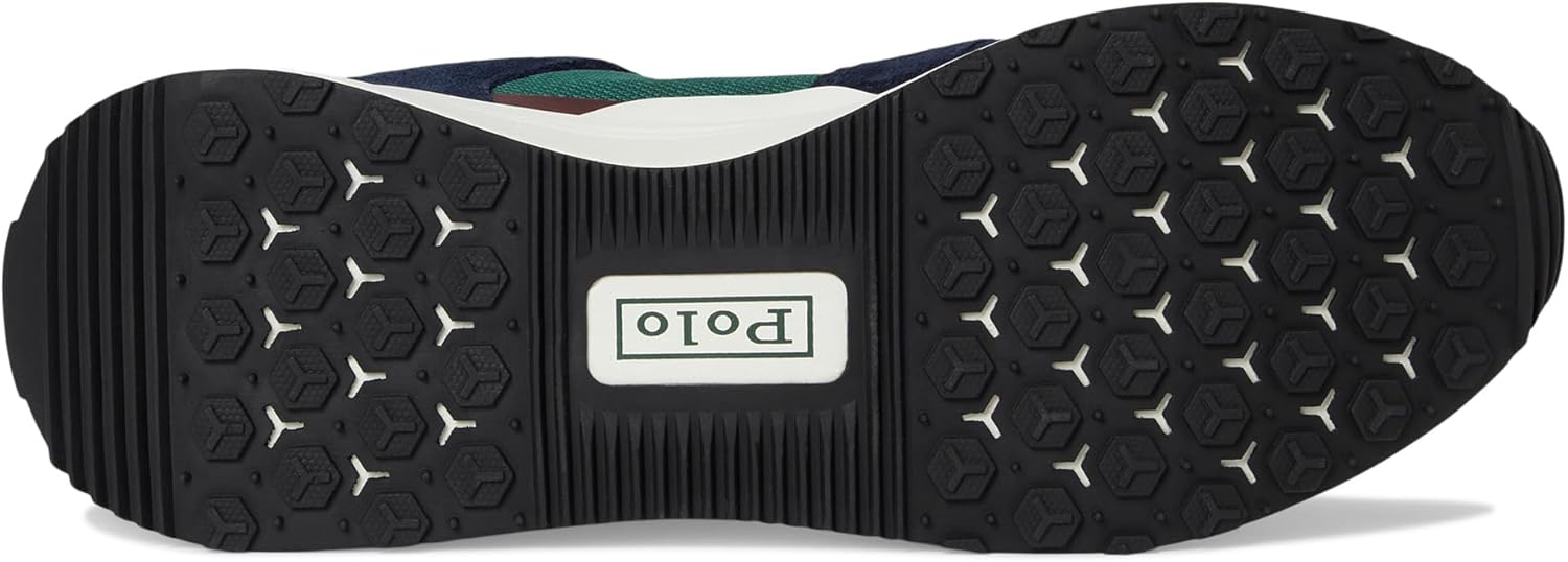 Polo Ralph Lauren мужские кроссовки Train 89 из замши и оксфорда, Collegiate Color-Block — фото 4