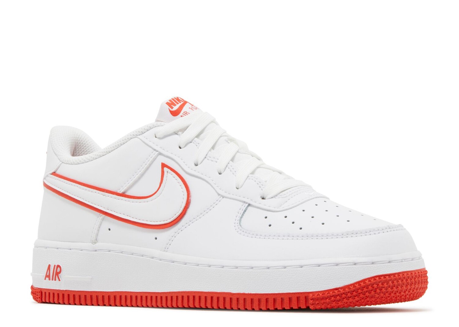 Кроссовки Nike Air Force 1 Gs 'White Picante Red', белый — фото 2