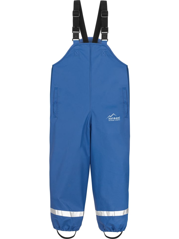 Дождевые брюки Normani Outdoor Sports Kinder Regenhose mit Hosenträgern „Skjolden“, синий — фото 2