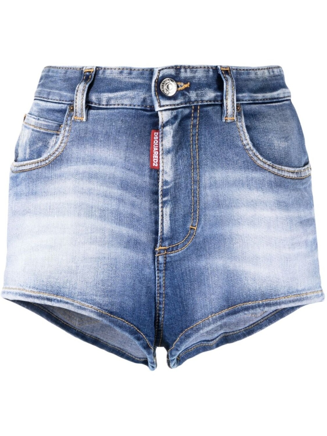 

Dsquared2 джинсовые шорты с эффектом потертости, синий