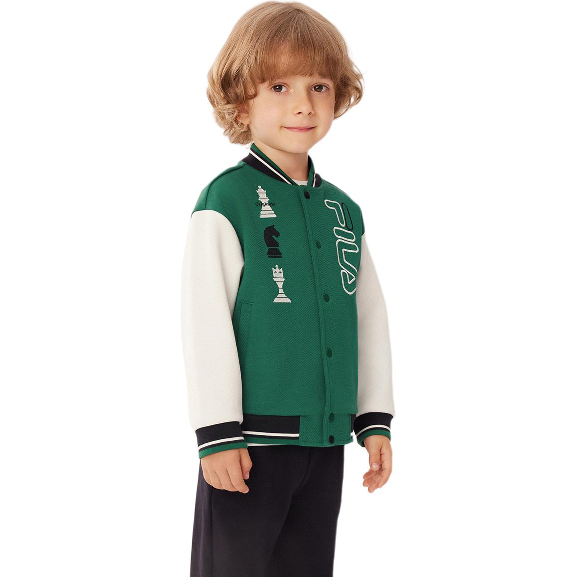 Бейсбольная куртка для малышей FILA KIDS, зеленый — фото 4