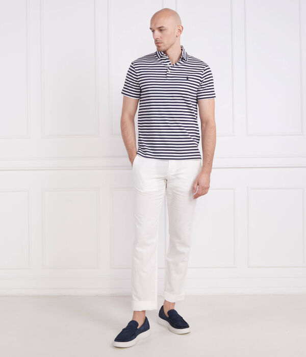 Рубашка поло Custom slim fit Polo Ralph Lauren, синий — фото 2
