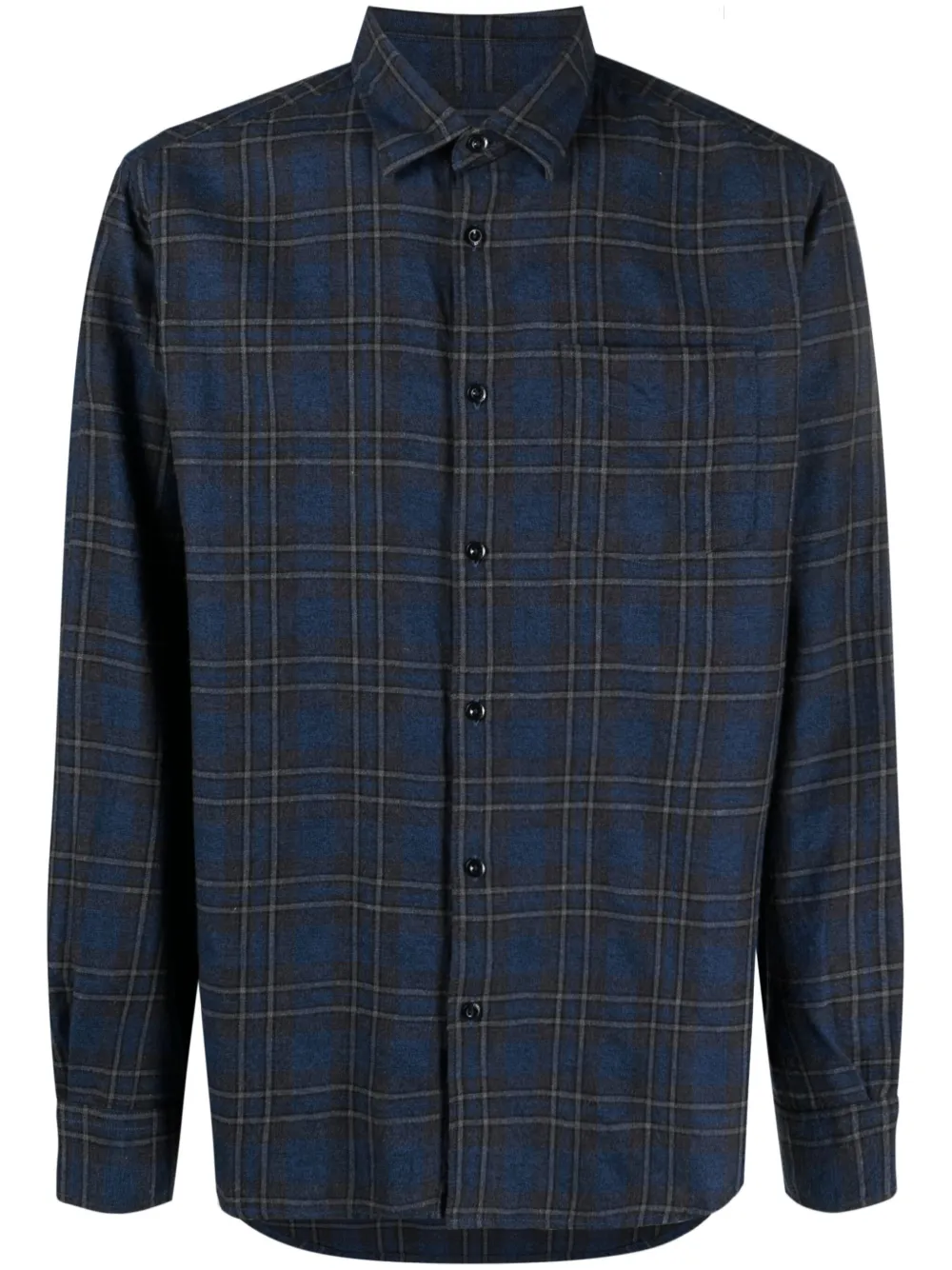 

Клетчатая рубашка с длинными рукавами WOOLRICH, серый
