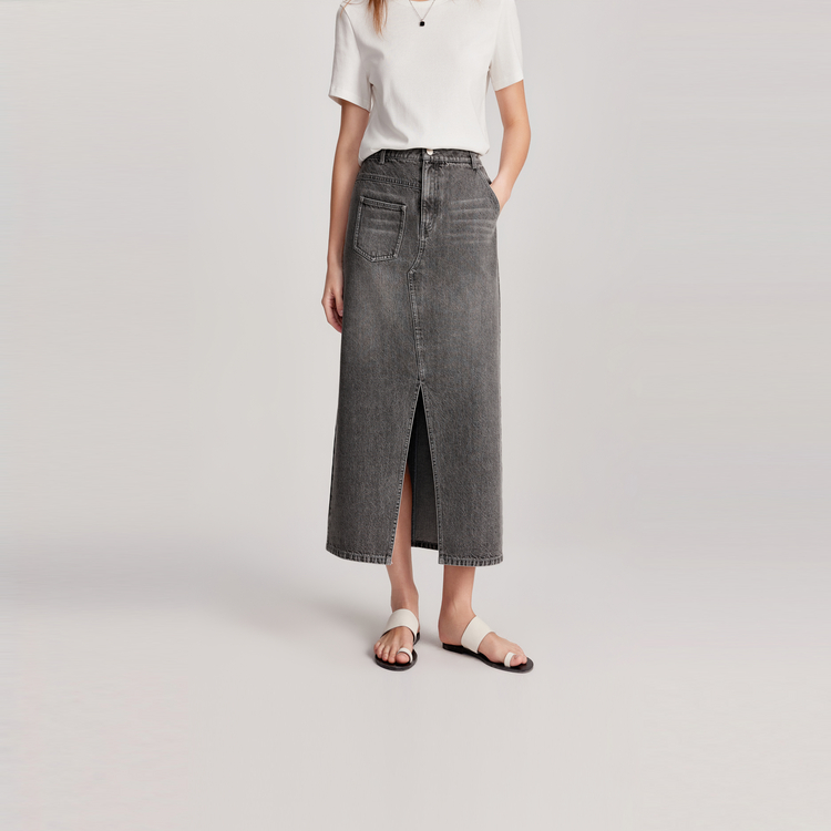 

ELLE Повседневная длинная юбка Women's Light Gray