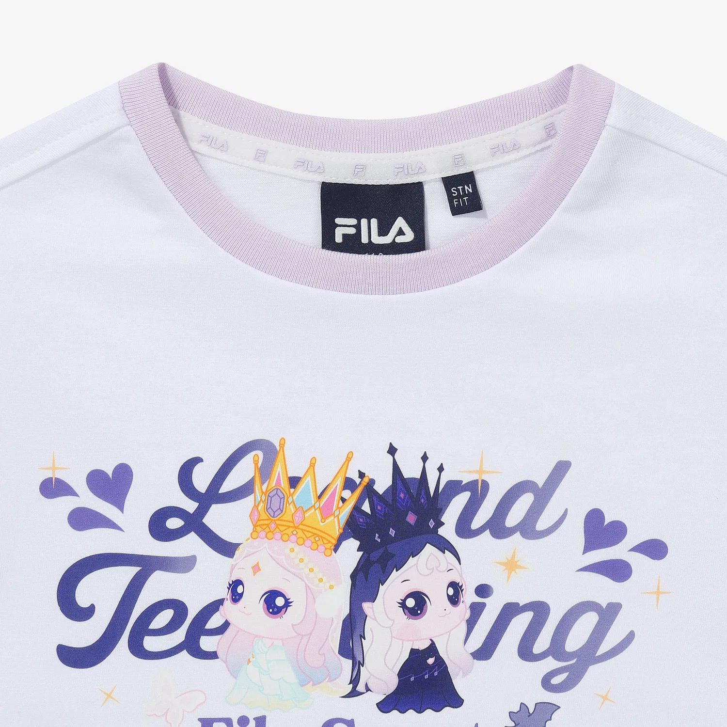 Детская футболка с разрезами на рукавах Princess Catch Teenieping белая от Fila Kids — фото 2