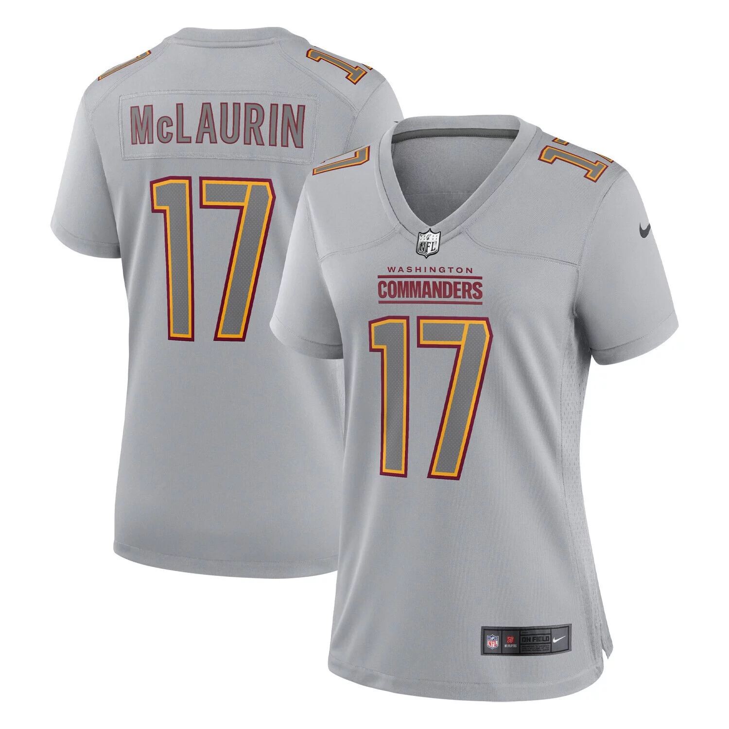 

Женский трикотаж Nike Terry McLaurin Grey Washington Commanders Atmography Fashion Game Nike