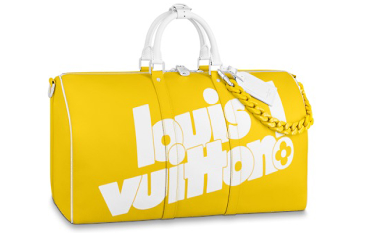 Keepall Bandouliere с ацетатной цепью 55 Монограмма Желтый LOUIS VUITTON — фото 2
