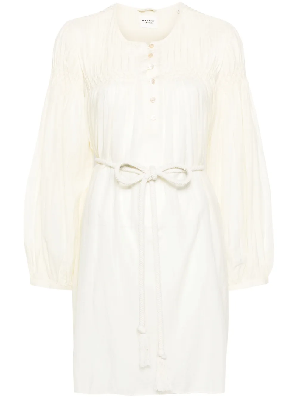 

Плиссированное платье мини Adeliani MARANT ÉTOILE, нейтральный