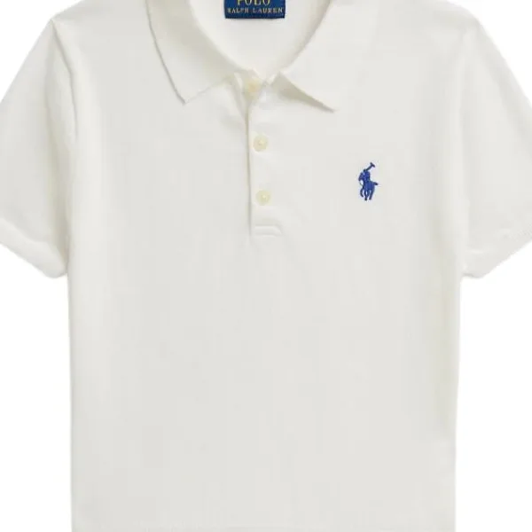 Поло для детей Polo Ralph Lauren, белый — фото 4