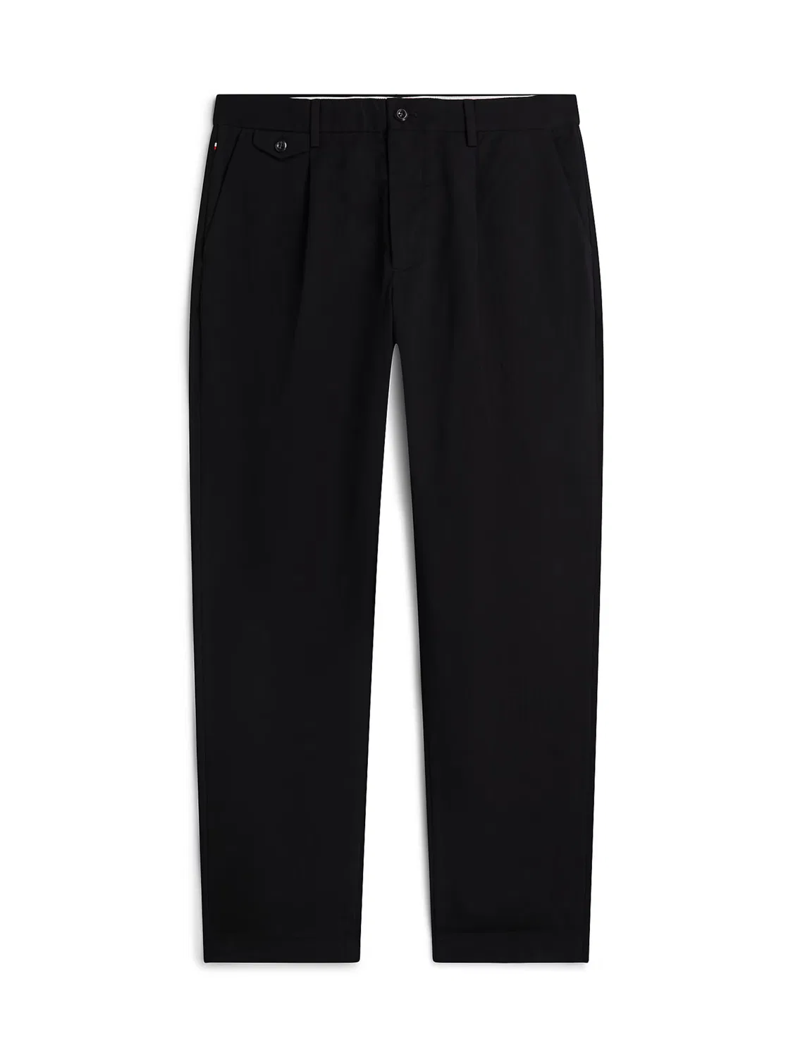 Классические брюки со складками спереди, модель 'Гарлем' Tommy Hilfiger, Black
