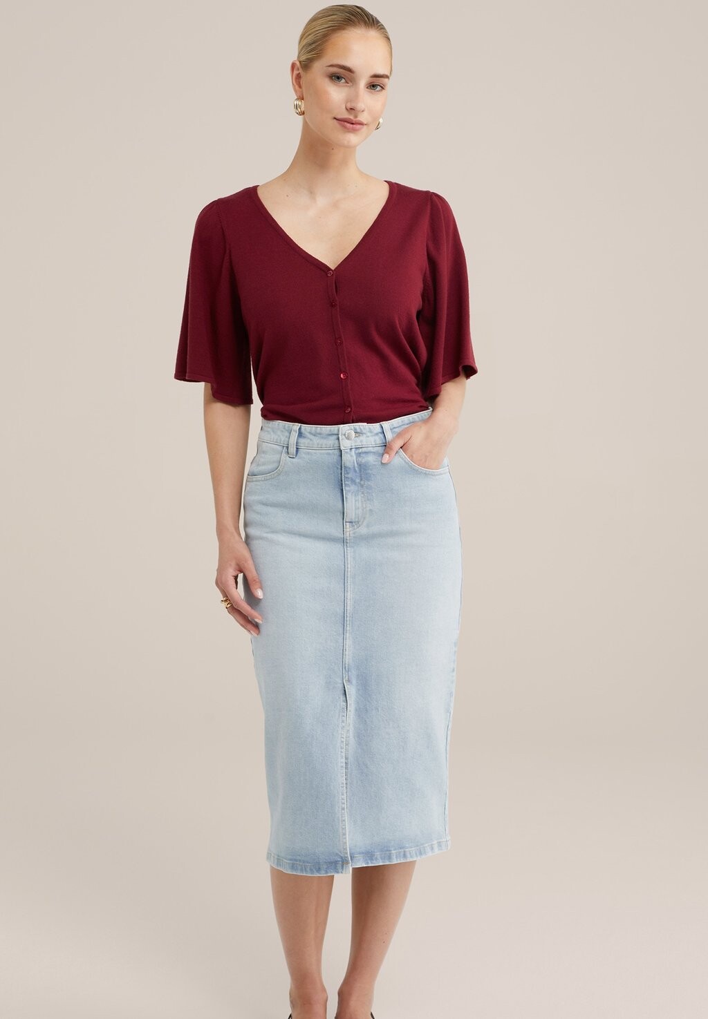 

Кардиган WE Fashion, Бордо