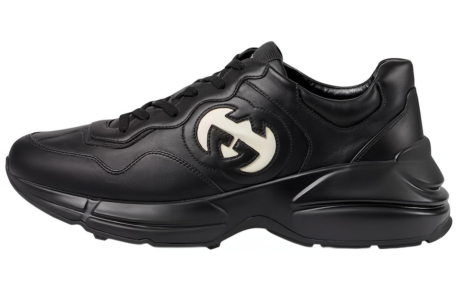 

GUCCI Кроссовки Rhyton 'Interlocking G Black Ivory'