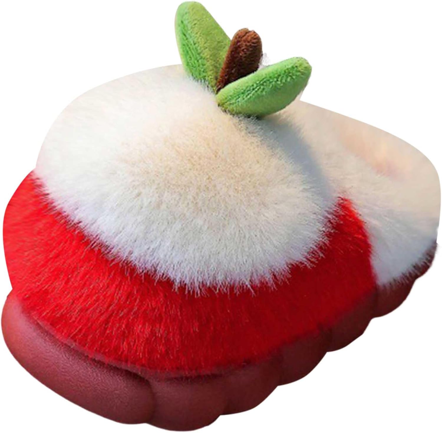 

Теплые тапочки для детей, противоскользящие, для мальчиков и девочек, с милыми мультяшными персонажами, с утолщенной подошвой, теплые плюшевые домашние тапочки Iwihmiv, красный