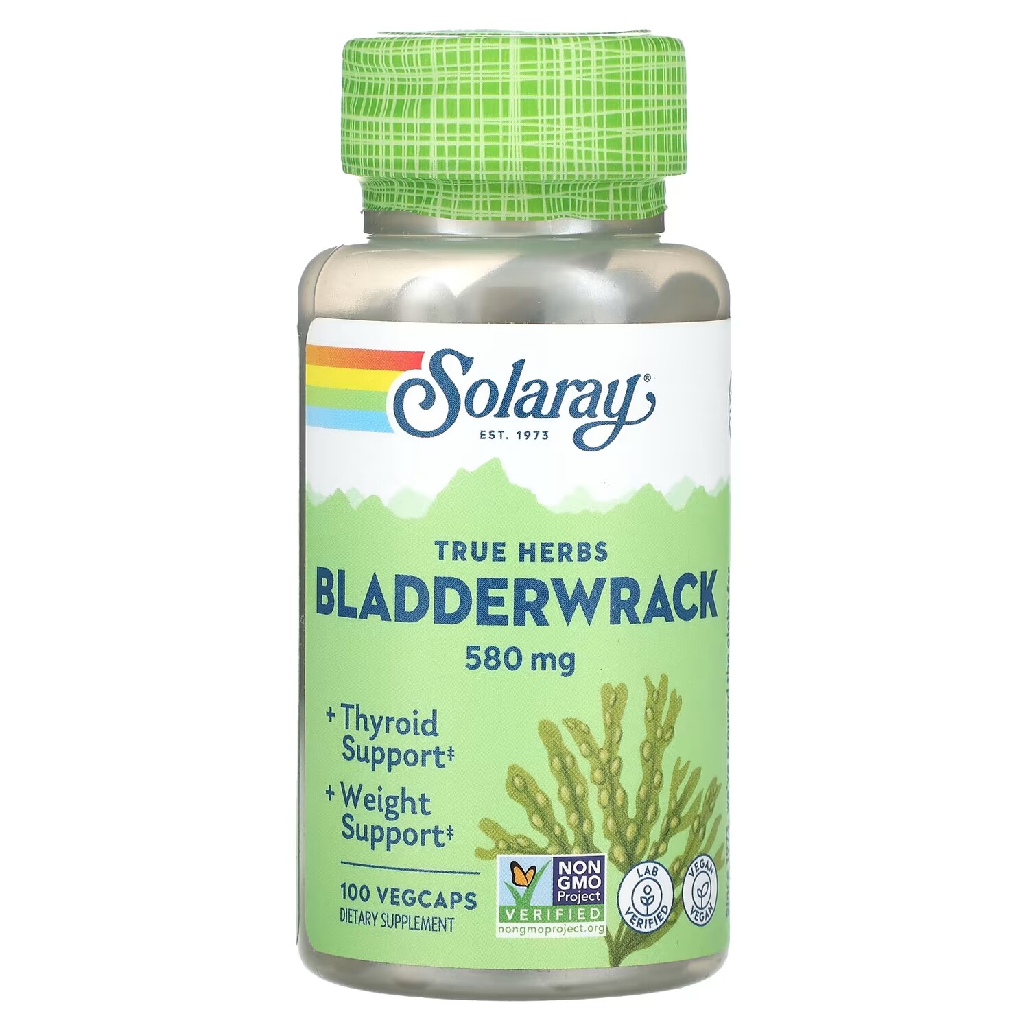 

Solaray True Herbs Buldderwrack 580 мг 100 растительных капсул