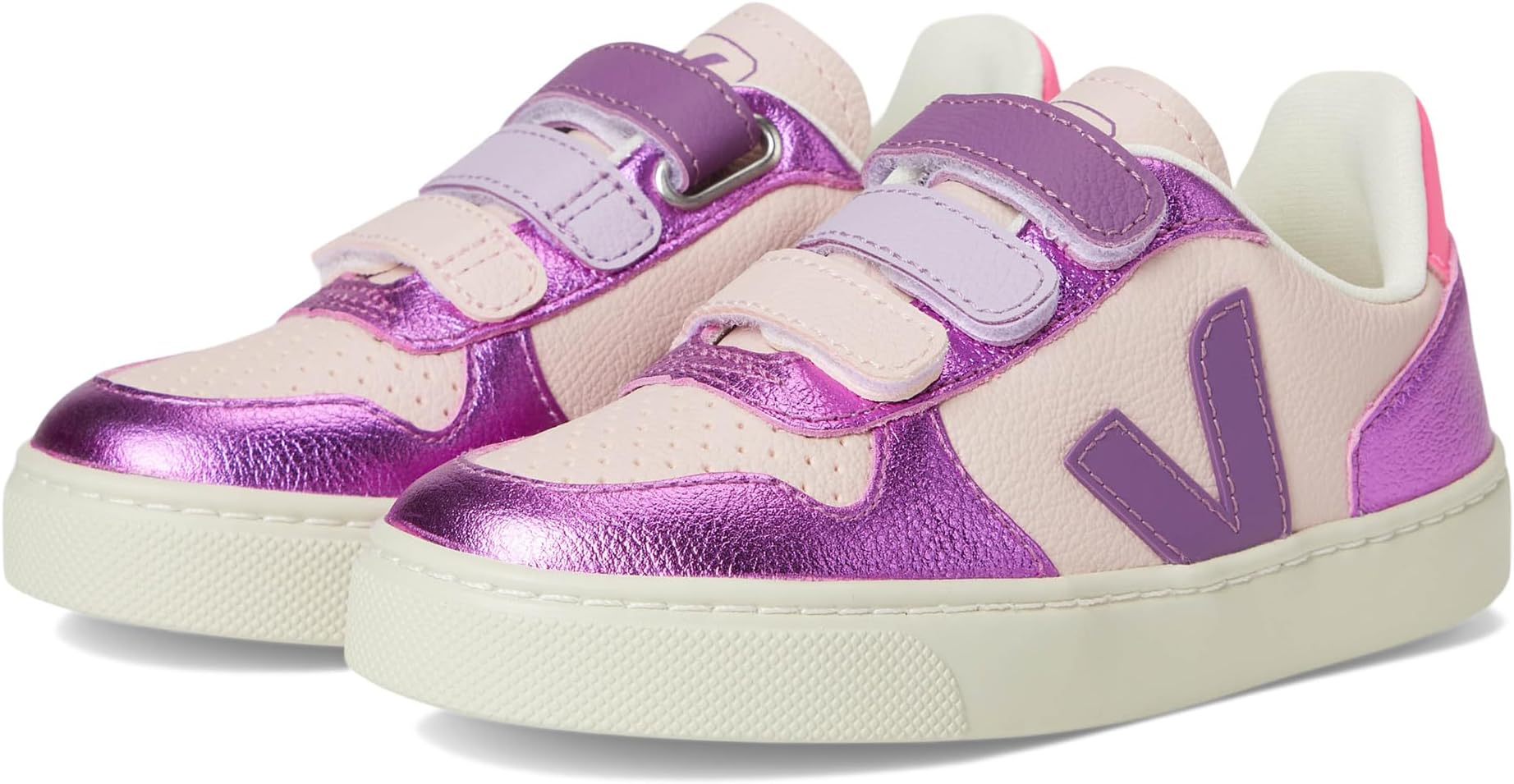 

Кроссовки VEJA Kids Small V-10 Chromefree, цвет Petale/Multico Cosmos