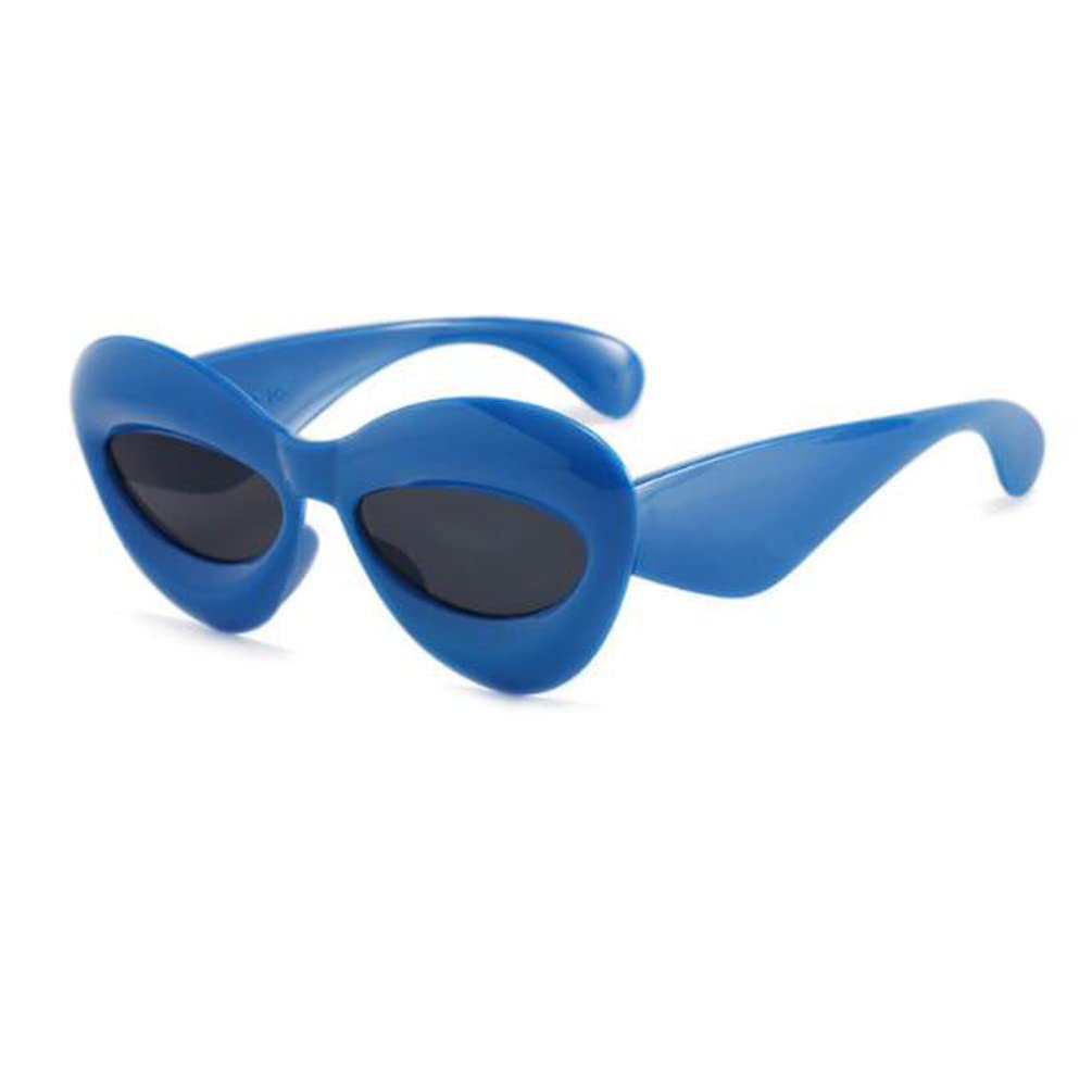 

Забавные надувные солнцезащитные очки PUB Personality Funny Balloon Doodle Mouth Sunglasses Female Inflatable Cute Glasses Trendsetter Show Sunglasses (Blue Frame Gray Flakes), Black Frame Gray Flakes