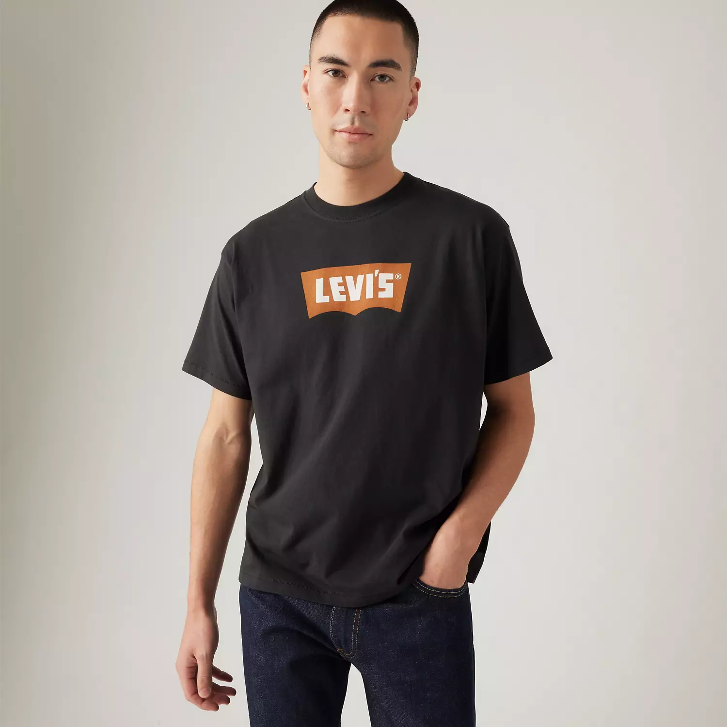 

Винтажная футболка с рисунком «крылья летучей мыши» Levi's, коричневый