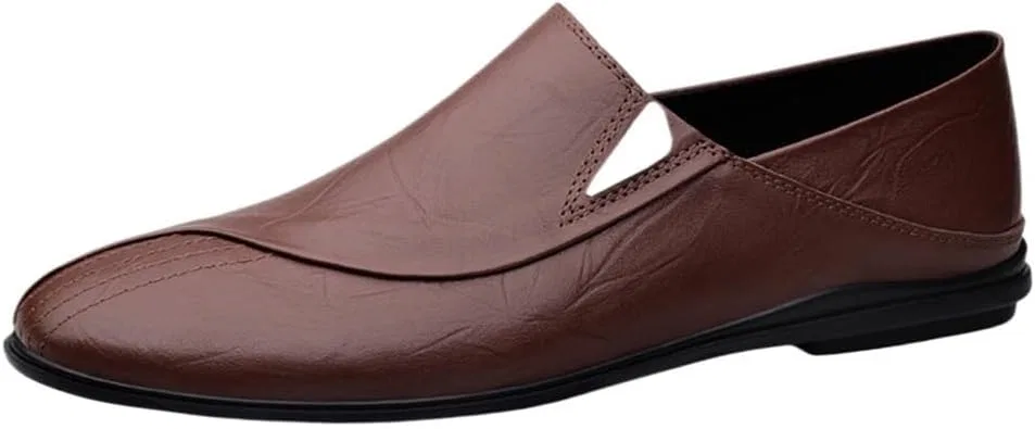 Мокасины кожаные мужские, Brown UOPYNE