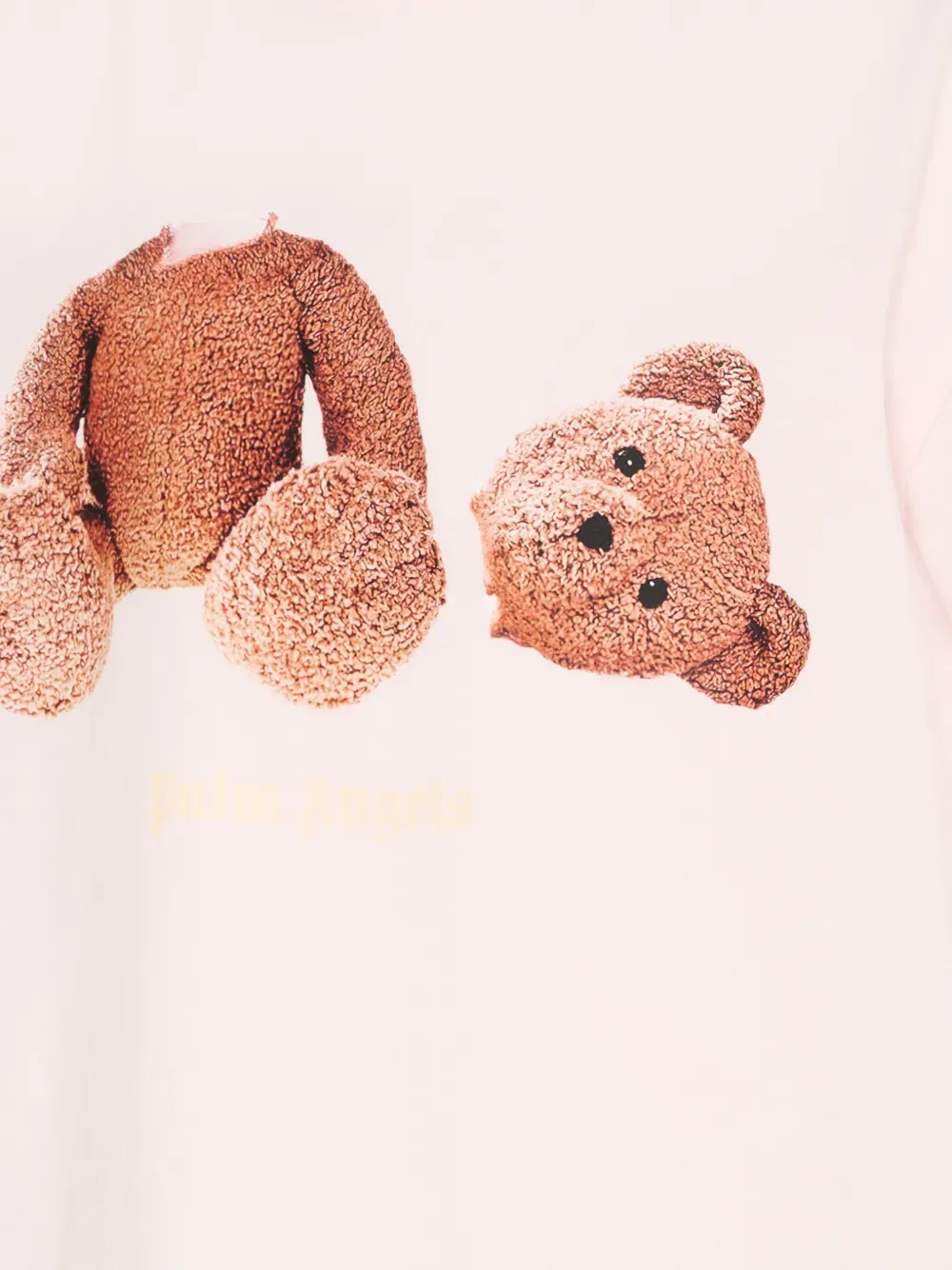Футболка с медвежьим принтом Palm Angels Kids, розовый — фото 3