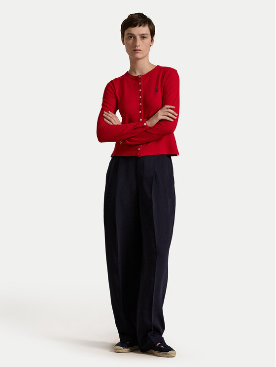 Облегающий кардиган 211941175006 Polo Ralph Lauren, красный — фото 2