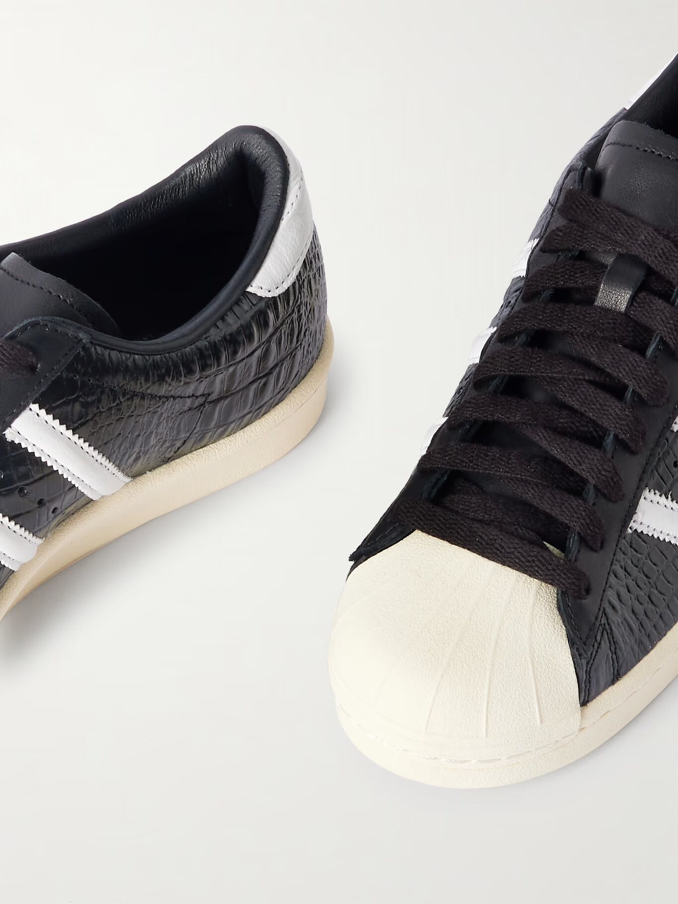 

Кроссовки Superstar Vintage из кожи с крокодиловым эффектом ADIDAS ORIGINALS, черный