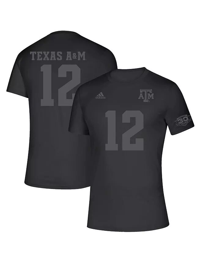 

Мужская и женская черная футболка Texas AM Aggies Soccer 30th Anniversary adidas