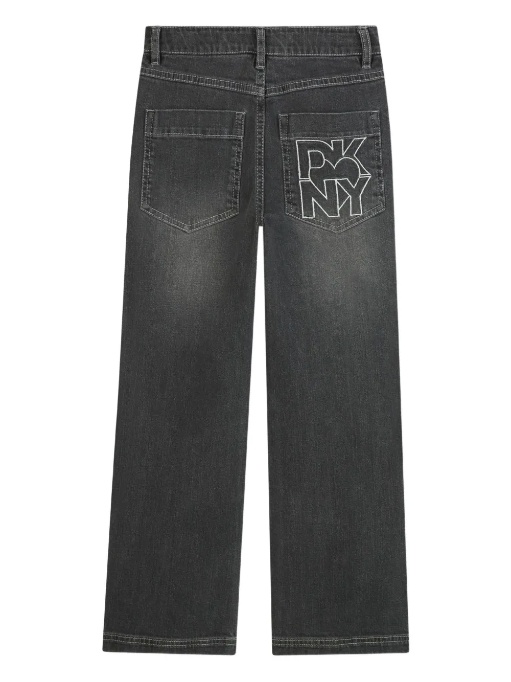 Джинсы с вышитым логотипом Dkny Kids, черный — фото 2