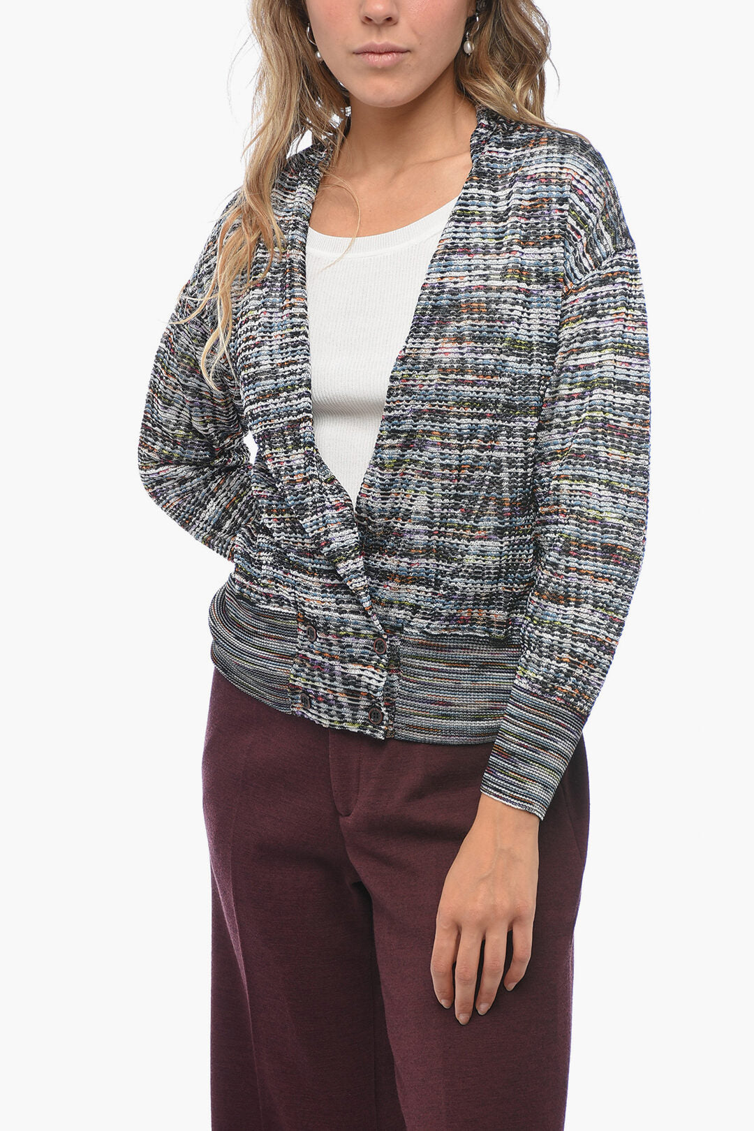 

Кардиган Missoni из эластичной ткани с двубортным дизайном, цвет multi