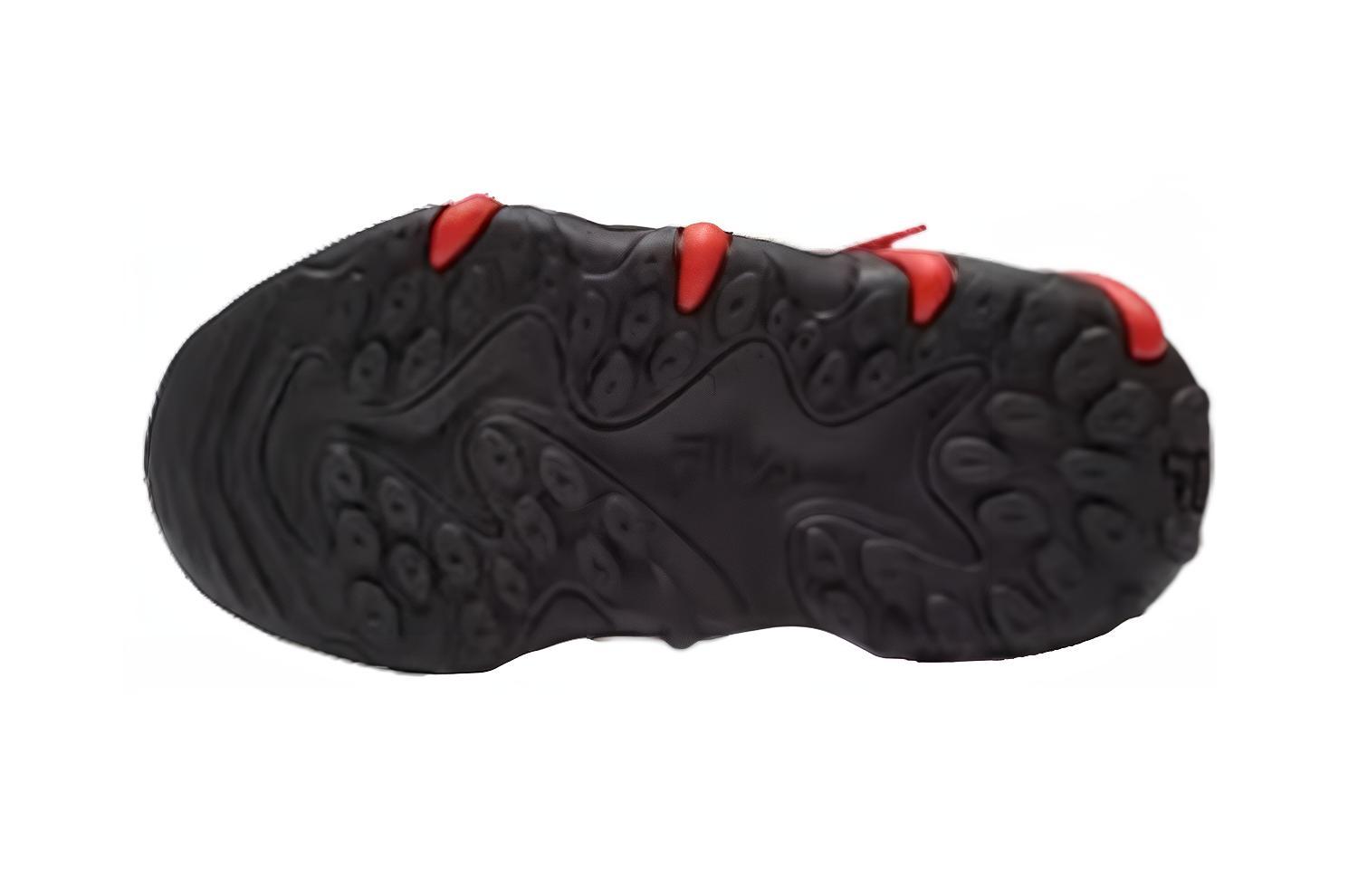 Прочные дышащие детские беговые кроссовки Black Fire Red для детей 3-7 лет FILA KIDS — фото 4