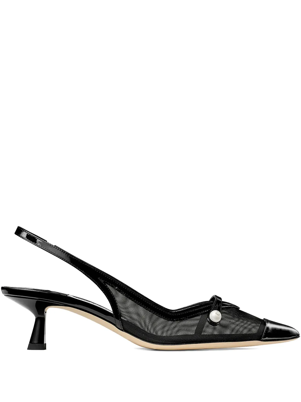 Туфли Amita 45 с ремешком на пятке JIMMY CHOO, черный