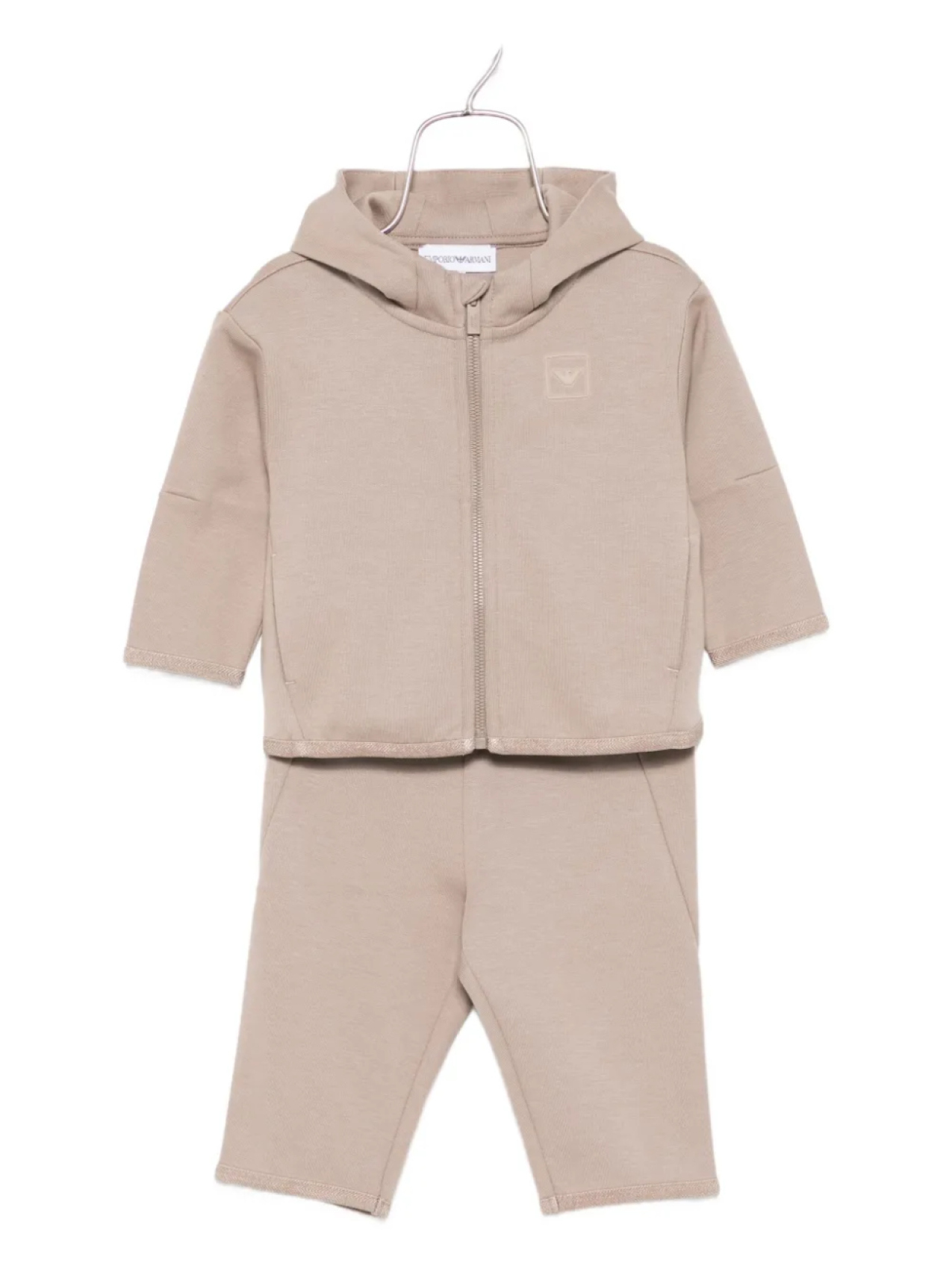 

Брюки с капюшоном и логотипом Emporio Armani Kids, коричневый