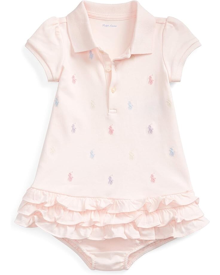 

Платье Polo Ralph Lauren Kids Baby Girl's Ruffled Polo Dress & Bloomers Set, цвет Delicate Pink