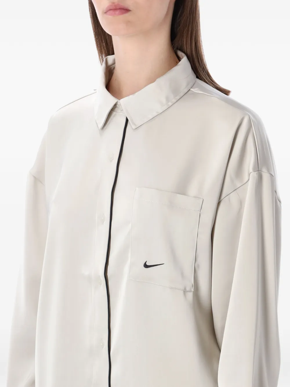 Рубашка свободного кроя Nike, бежевый — фото 3