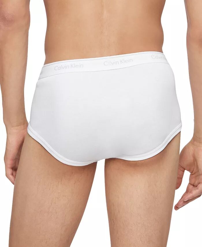 Комплект из 3 классических хлопковых трусов для мужчин Calvin Klein, белый — фото 4