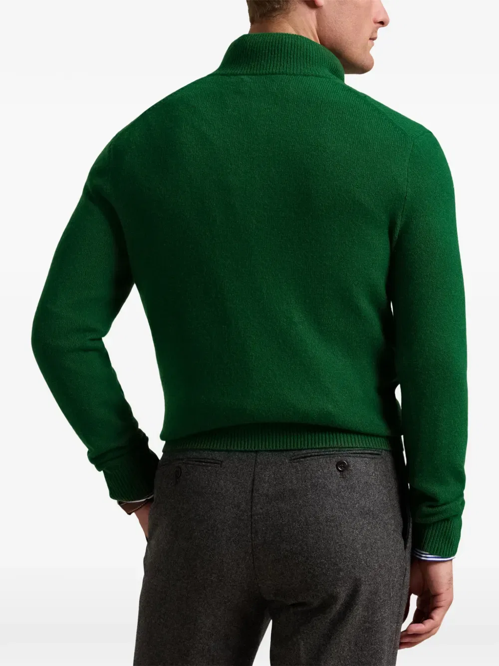 Свитер с застежкой-молнией до середины груди Polo Ralph Lauren, зеленый — фото 4