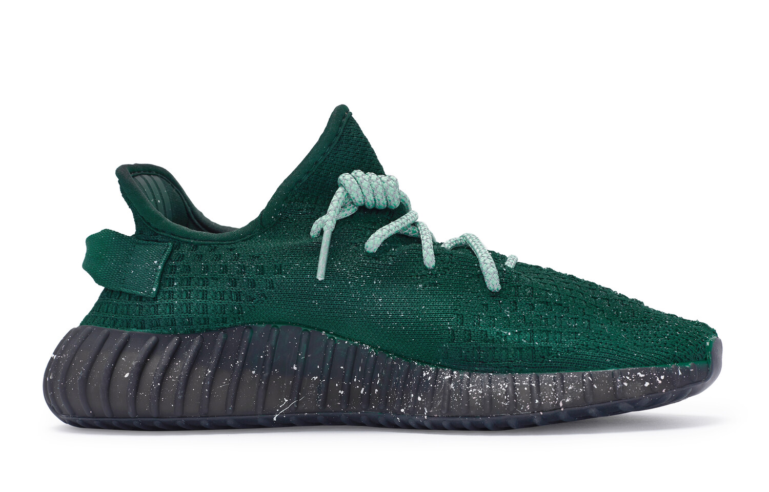 Кроссовки adidas originals Yeezy Boost 350 V2 Lifestyle Shoes Unisex Low-top Black, черный/зеленый — фото 3