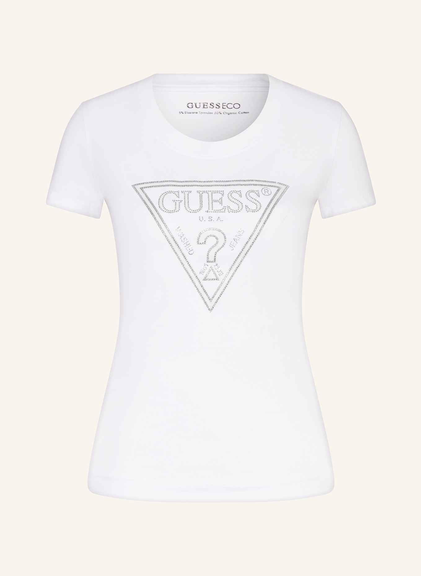 

Футболка с драгоценными камнями Guess, мультиколор