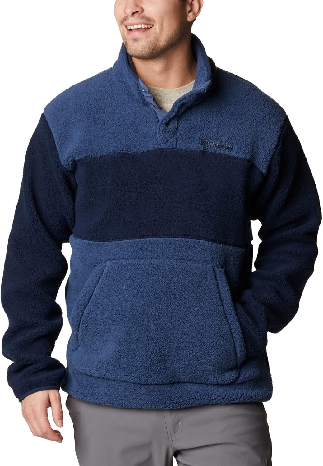 

Columbia мужская куртка Rugged Ridge Sherpa Half Snap, Dark Mountain/Collegiate Navy, Синий, Columbia мужская куртка Rugged Ridge Sherpa Half Snap, Dark Mountain/Collegiate Navy