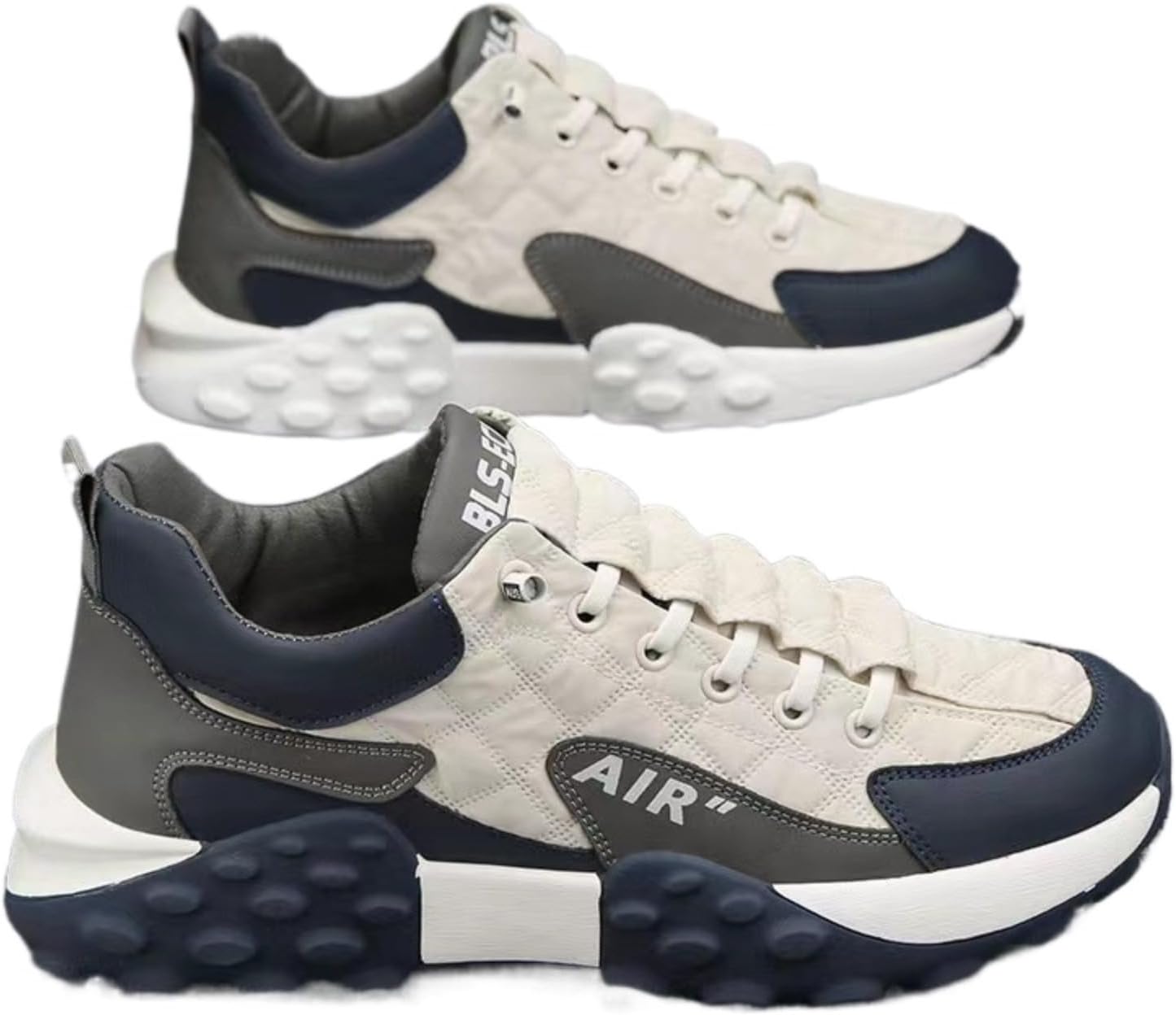 

Мужские массивные кроссовки Dad Shoes весна/осень 2025, дышащие беговые кроссовки, нескользящие, легкие, с низкой платформой и эластичным воротником для бега и повседневной носки Azttoztto, бежевый